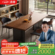 南巢實(shí)木餐桌長(cháng)方形家用白蠟木意式極簡(jiǎn)商用2025新款全加厚大板吃飯桌 【FAS級白蠟木厚桌面+碳素鋼腿】 單桌 140cm x78x75cm