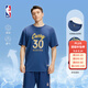 NBA【口播】球員號碼系列金州勇士庫里中性藏青色運動(dòng)T恤男夏季短袖 勇士隊斯蒂芬庫里/藏青色 XL