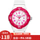 卡西歐（CASIO） 卡西歐(CASIO)手表 女生運(yùn)動(dòng)系列橡膠帶石英學(xué)生表樹脂皮帶手表 白盤白色橡膠帶LRW-200H-4B