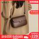 viney新款牛皮斜挎包包女包輕奢小方包單肩生日禮物送女友老婆 【棕色】高級感實(shí)用洋氣高端腋下包 時(shí)尚百搭品牌小眾豆腐包