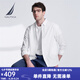 諾帝卡（NAUTICA）【單件直降】男裝春夏全棉牛津紡柔軟舒適休閑長袖襯衫男WE4102 白色1BW M