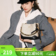 蔻一（Cnoles）水桶包包女士小眾高級感斜挎單肩包格輕奢高端愛(ài)心菱包生日禮物