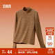 森馬（Semir）森馬長袖t恤女修身微彈磨毛復(fù)古半高領(lǐng)內(nèi)搭24冬新款109724101008