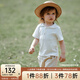 OAK FAMILY夏季新品t恤童裝寶寶衣服純棉短袖白色T恤男童女童polo衫上衣 白色 T恤 90 cm