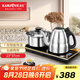 金灶（KAMJOVE）手柄全自動(dòng)上水電熱水壺保溫一體燒水壺泡茶專(zhuān)用電茶爐整套茶具F6 【無(wú)塵加水 臺(tái)嵌兩用】23*37cm