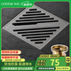 卡貝（cobbe）槍灰色精銅地漏浴室長(zhǎng)條隱形衛(wèi)生間沐浴洗衣機(jī)防臭下水通用大排量 【精銅】45度斜邊大地漏（銅芯）