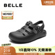 百麗（Belle）簡約休閑勃肯鞋女商場同款鏤空豬籠涼鞋D8C1DBH5 黑色 37 (235mm)