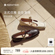 natursun瑪麗珍鞋2025春季新款女鞋粗跟復(fù)古軟底氣質(zhì)新中式禮物單鞋 米色 38
