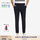 TOMMY HILFIGER【輕彈感】秋冬男商務(wù)彈力斜紋修身直筒西褲長(cháng)褲休閑褲J1764 藏青色410 -修身版-拍大一碼 34 (2.7尺)