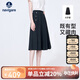 Navigare意大利小帆船女士中長(cháng)款過(guò)膝裙百褶半身裙2322874524 灰 M 