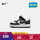 NIKE 耐克男女童休閑板鞋COURT BOROUGH輕便舒適兒童魔術(shù)貼運動(dòng)鞋低幫 DV5458-131 27 【建議腳長(cháng)16cm】