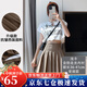 蘿美醬百褶裙女夏季短裙jk制服小裙子學(xué)院風(fēng)高腰春秋a字半身裙小個子 淺咖色常規(guī)款（抗皺西裝面料） XL 【建議115-125斤】