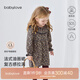 babylove【紡軟織柔】女寶寶連衣裙純棉春秋季嬰幼兒裙子甜美公主裙衣服 繁花向晚 90