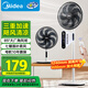 美的（Midea）【颶風(fēng)清涼】 家用電風(fēng)扇落地扇7葉遙控扇立式轉(zhuǎn)頁(yè)扇臥室搖頭節(jié)能空氣循環(huán)通風(fēng)大風(fēng)量宿舍SAH35BJD