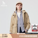 HAZZYS哈吉斯女裝 2025春季新款女士收腰可脫卸帽休閑夾克女ASVSU0CAU01 米色BI M(160/84A 38)