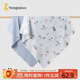 童泰（TONGTAI）嬰兒抱巾純棉襁褓巾寶寶包被包單外出防風(fēng)抱毯2件裝藍色84x84cm