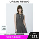 UR2025夏季新款女裝格雷系蝴蝶結系帶無(wú)袖連衣裙UWG750085