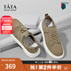他她（TATA）厚底復(fù)古板鞋男士商務(wù)休閑鞋帆布鞋2024春季新款71J24AM4 綠色 42