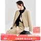 尚都比拉圓領(lǐng)小香風(fēng)外套一步裙套裝女秋冬時(shí)尚氣質(zhì)兩件套 卡其色 XL 