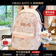 CHALL KITTY輕奢雙肩包女士2025新款初中高中大學(xué)生書(shū)包大容量旅行背包電腦包【粉紅色】ck風(fēng)時(shí)尚百搭小眾品牌高級感