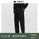 伯爵卓爾針織錐形休閑褲男士2025秋季新款通勤長(cháng)褲子 黑色 32