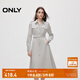 ONLY秋季時尚復古修身A字中長款長袖連衣裙女|124307062 A41 云雨灰色 L 170/88A