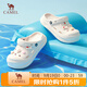 駱駝（CAMEL）洞洞鞋女時(shí)尚可愛(ài)鞋花厚底增高涼拖鞋 L25M533057 米白 36/37