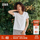 森馬（Semir）短袖t恤女短款合體顯瘦正肩內(nèi)搭25夏涼感修身打底衫109325100001