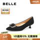百麗（Belle）舒適優(yōu)雅單鞋女2025春新商場款真皮氣質(zhì)高跟鞋D3N1DAQ5 黑色 37 (235mm)
