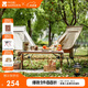 牧高笛（MOBIGARDEN）折疊椅 戶(hù)外露營(yíng)帶頭枕便攜輕量高背椅月朗pro NX21665055 暖沙色