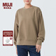 無(wú)印良品（MUJI）女式 毛圈 運動(dòng)衫 女士衛衣外套女款春秋 BBQ92C4S 淺灰棕色 L (165/88A)