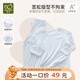 拉比（Labi Baby）嬰兒睡衣男女寶寶秋衣秋褲套裝棉長(cháng)袖新生兒夏季空調服衣服 纖維肩開(kāi) 藍綠 73