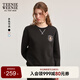 Teenie Weenie小熊女裝衛(wèi)衣2025冬秋新款保暖舒適加絨基礎(chǔ)圓領(lǐng)上衣