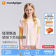 moodytiger【仙女家族】女童T恤輕薄涼感夏兒童防曬衣長(zhǎng)袖假兩件上衣親子裝