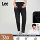 Lee【張凌赫代言】413標(biāo)準(zhǔn)高腰小直腳磨毛顯瘦黑色女牛仔褲休閑潮 黑色 27