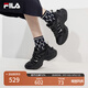 FILA 斐樂(lè )女鞋魚(yú)刺3代老爹鞋休閑鞋厚底增高鞋運動(dòng)鞋 黑-BK 36.5