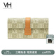 VANESSA HOGAN【送禮推薦】VH女包個(gè)性錢(qián)包老花卡包長(cháng)款皮夾日常多功能實(shí)用包綠色-禮盒裝