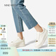 NINE WEST【商場(chǎng)同款】玖熙厚底小白鞋女2025春新款真皮運動(dòng)休閑鞋女鞋 白色 37