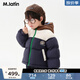 馬·拉丁（M.Latin）/童裝兒童羽絨服冬新款男女小童撞色短款羽絨服 藏青 130cm