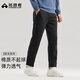 拓路者休閑直筒褲男士秋冬加絨針織衛褲彈力寬松運動(dòng)褲男裝空氣棉長(cháng)褲