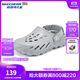 Skechers斯凱奇兒童泡泡鞋男童疏水輕便沙灘洞洞鞋夏季中大童涼鞋406645L 淺灰色/LTGY 37