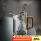 高茗 公道杯耐熱玻璃透明一體月牙過濾茶水分離杯泡茶公杯分茶器茶具 凌月公杯450ml