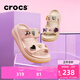 卡駱馳crocs經(jīng)典泡芙?jīng)鲂孢m耐磨坡跟泡芙鞋戶外拖鞋|207670 石英粉-6UR(含智必星) 37 (230mm) 38