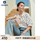 Navigare意大利小帆船女士襯衫25夏季新品時(shí)尚波點(diǎn)短袖襯衣百搭顯瘦上衣 冰川白 M