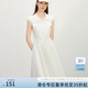 范思藍恩休閑自然感口袋襯衫式連衣裙女夏季2025新款無(wú)袖裙子2063 白色 M