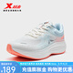 特步（XTEP）門店同款流云2.0跑鞋耐磨訓(xùn)練男女鞋秋季新款減震回彈運(yùn)動(dòng)鞋 帆白/云水藍(lán)/熒光蜜桃紅-女 37