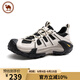 駱駝牌 透氣男鞋網(wǎng)面增高城市休閑戶(hù)外輕量徒步鞋 P15M342004 黑/白 42