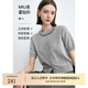 迪賽尼斯（DESIGNICE）2024夏季新款法式小香風(fēng)開衫圓領(lǐng)短袖灰色薄款毛針織衫女 灰色 L