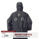 FPA輕量戶(hù)外防曬透底格紋連帽薄外套夏季新款便攜透氣運動(dòng)夾克 黑色 L