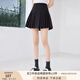 香影黑色百褶半身裙女2024秋冬季新款短裙學(xué)院風(fēng)小個(gè)子顯高a字裙 黑色 M